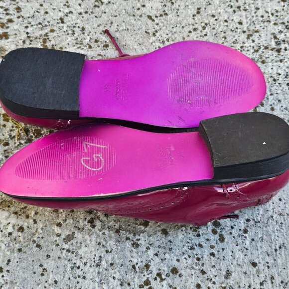 Twiggy London Women Shoes Red Faux patent Leather Upper Lace Up Sneaker Size 8M - Picture 11 of 11